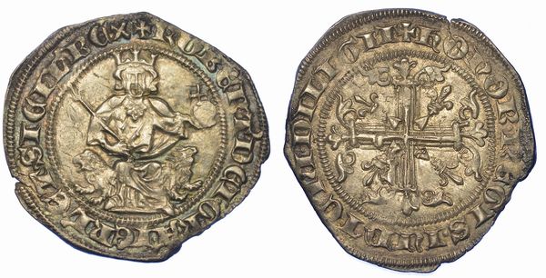 NAPOLI. ROBERTO D'ANGI, 1309-1343. Gigliato.  - Asta Numismatica - Associazione Nazionale - Case d'Asta italiane