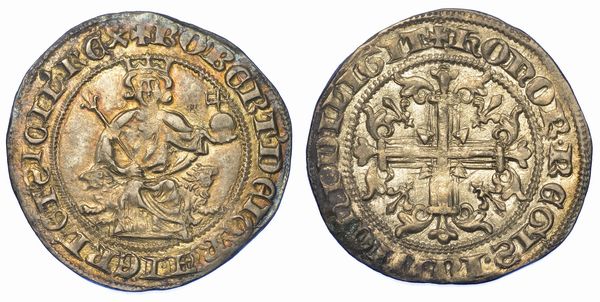NAPOLI. ROBERTO D'ANGI, 1309-1343. Gigliato.  - Asta Numismatica - Associazione Nazionale - Case d'Asta italiane