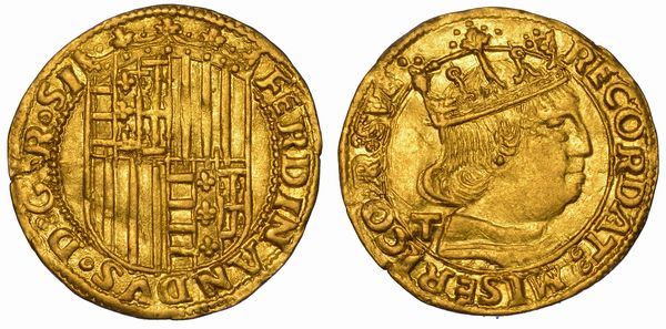 NAPOLI. FERDINANDO I D'ARAGONA, 1458-1494. Ducato. Emissioni dal 1458 al 1462.  - Asta Numismatica - Associazione Nazionale - Case d'Asta italiane