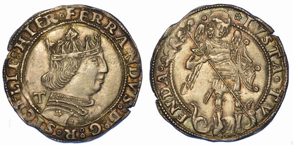 NAPOLI. FERDINANDO I D'ARAGONA, 1458-1494. Coronato.  - Asta Numismatica - Associazione Nazionale - Case d'Asta italiane