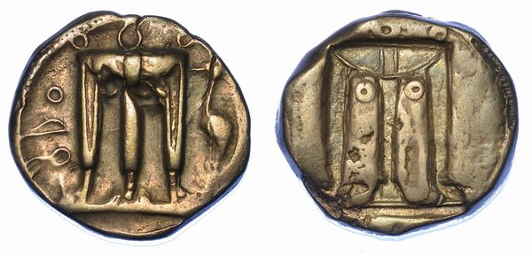 BRUTTIUM - CROTONE. Nomos, 550-480 a.C.  - Asta Numismatica - Associazione Nazionale - Case d'Asta italiane
