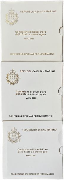 SAN MARINO. Lotto di tre astucci.  - Asta Numismatica - Associazione Nazionale - Case d'Asta italiane