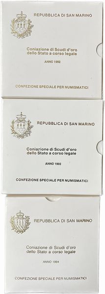 SAN MARINO. Lotto di tre astucci.  - Asta Numismatica - Associazione Nazionale - Case d'Asta italiane