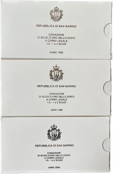 SAN MARINO. Lotto di tre astucci.  - Asta Numismatica - Associazione Nazionale - Case d'Asta italiane