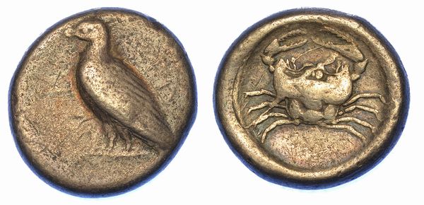 SICILIA - AGRIGENTO. Didracma, 490 a.C.  - Asta Numismatica - Associazione Nazionale - Case d'Asta italiane