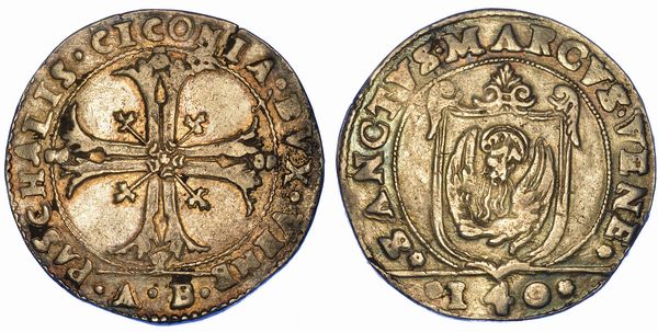 VENEZIA. PASQUALE CICOGNA, 1585-1595. Scudo della Croce.  - Asta Numismatica - Associazione Nazionale - Case d'Asta italiane