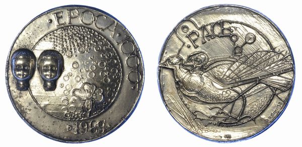 VARIE. SETTIMANALE EPOCA - MONDADORI. Medaglia 1969. Per l'uscita del n 1000 del settimanale Epoca (Mondadori).  - Asta Numismatica - Associazione Nazionale - Case d'Asta italiane
