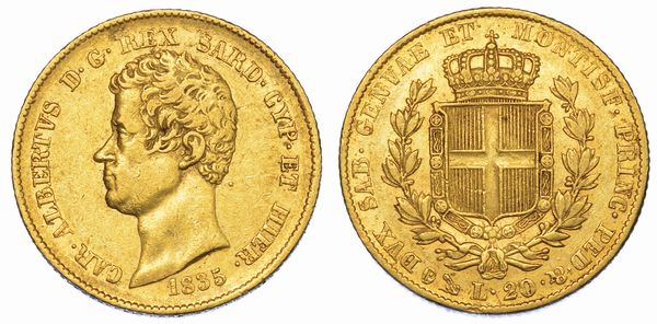 REGNO DI SARDEGNA. CARLO ALBERTO DI SAVOIA, 1831-1849. 20 Lire 1835. Genova.  - Asta Numismatica - Associazione Nazionale - Case d'Asta italiane