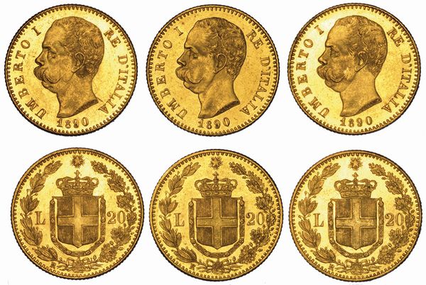 REGNO D'ITALIA. Lotto di tre monete.  - Asta Numismatica - Associazione Nazionale - Case d'Asta italiane