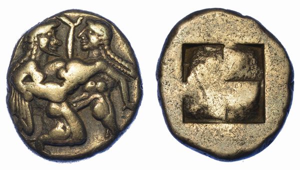 ISOLE AL LARGO DELLA TRACIA - THASOS. Statere, 500-463 a.C.  - Asta Numismatica - Associazione Nazionale - Case d'Asta italiane