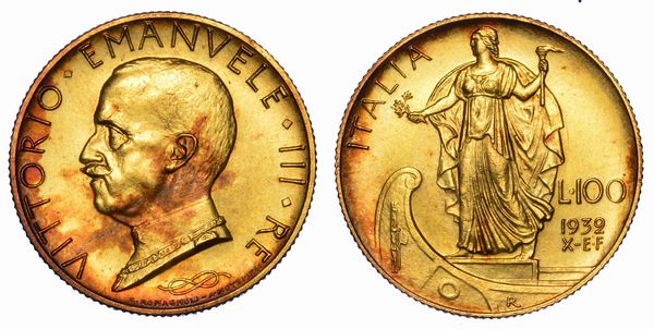 REGNO DITALIA. VITTORIO EMANUELE III DI SAVOIA, 1900-1946. 100 lire 1932/A. X. Italia su prora.  - Asta Numismatica - Associazione Nazionale - Case d'Asta italiane