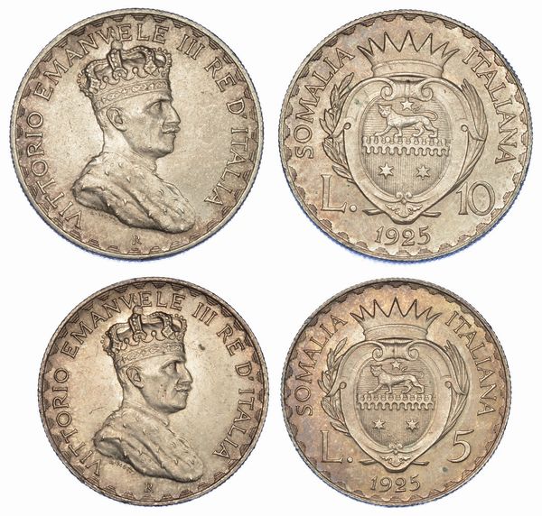 SOMALIA ITALIANA. Lotto di due monete.  - Asta Numismatica - Associazione Nazionale - Case d'Asta italiane