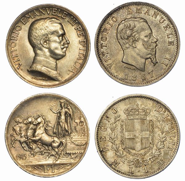 REGNO DITALIA. Lotto di due monete.  - Asta Numismatica - Associazione Nazionale - Case d'Asta italiane