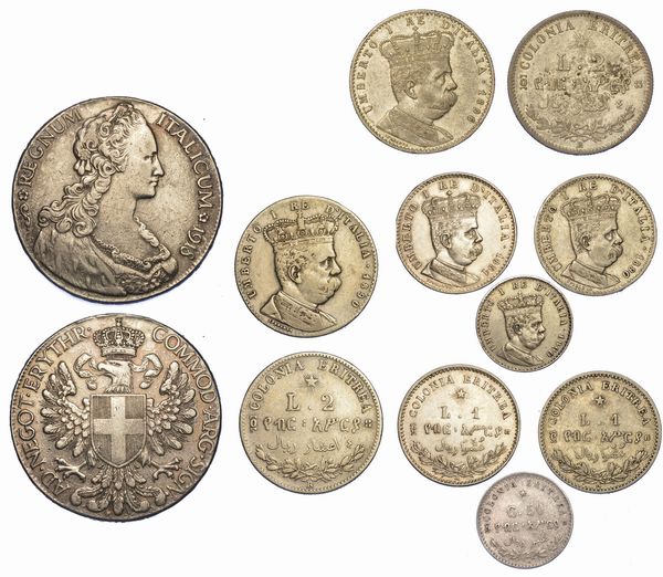 COLONIA ERITREA. Lotto di sei monete.  - Asta Numismatica - Associazione Nazionale - Case d'Asta italiane