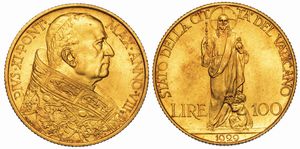 VATICANO. PIO XI, 1922-1939. Lotto di nove monete.  - Asta Numismatica - Associazione Nazionale - Case d'Asta italiane