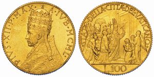 VATICANO. PIO XII, 1939-1958. Lotto di cinque monete.  - Asta Numismatica - Associazione Nazionale - Case d'Asta italiane