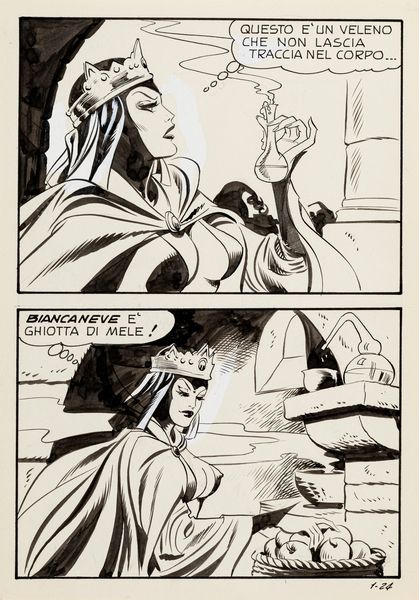 Leone Frollo : Biancaneve - I Sette Nani viziosi  - Asta Leone Frollo: maestro dell'erotismo  - Associazione Nazionale - Case d'Asta italiane