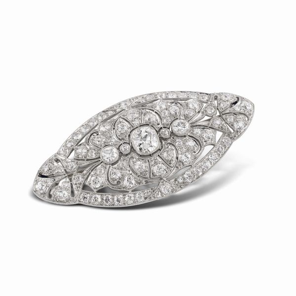 SPILLA CON DIAMANTI  - Asta Gioielli - Associazione Nazionale - Case d'Asta italiane