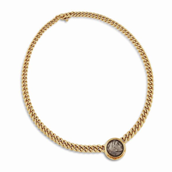 bulgari : BULGARI COLLANA CON MONETA  - Asta Gioielli - Associazione Nazionale - Case d'Asta italiane