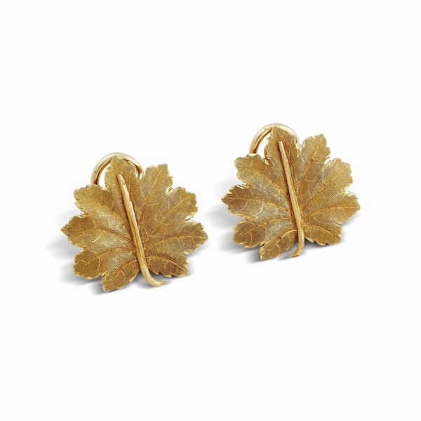 BUCCELLATI : BUCCELLATI PAIO DI ORECCHINI A FOGLIA  - Asta Gioielli - Associazione Nazionale - Case d'Asta italiane