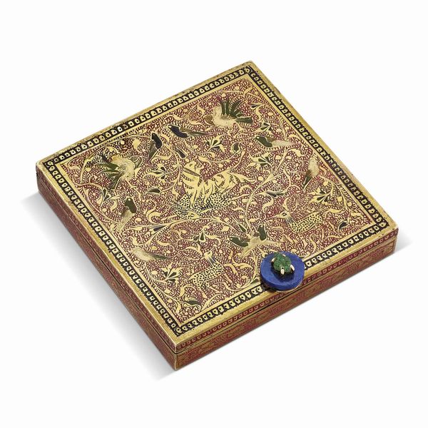 CARTIER : CARTIER SCATOLA PORTACIPRIA SMALTATA  - Asta Gioielli - Associazione Nazionale - Case d'Asta italiane