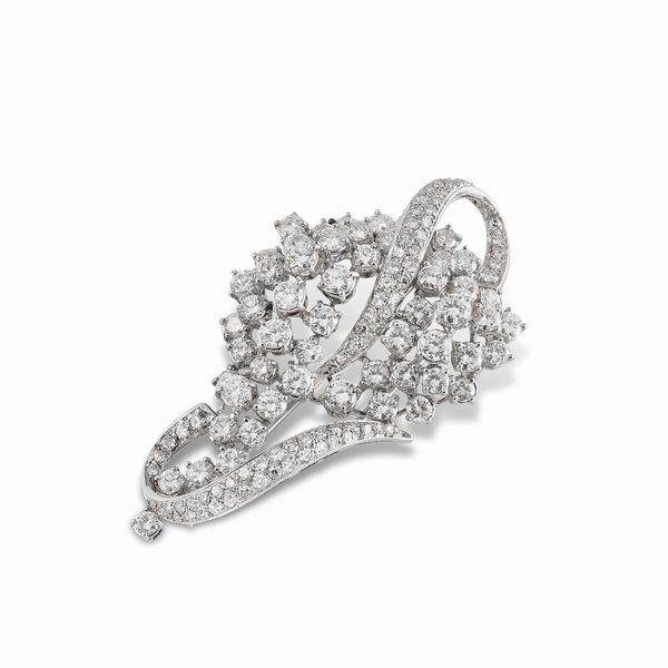 SPILLA CON DIAMANTI  - Asta Gioielli - Associazione Nazionale - Case d'Asta italiane