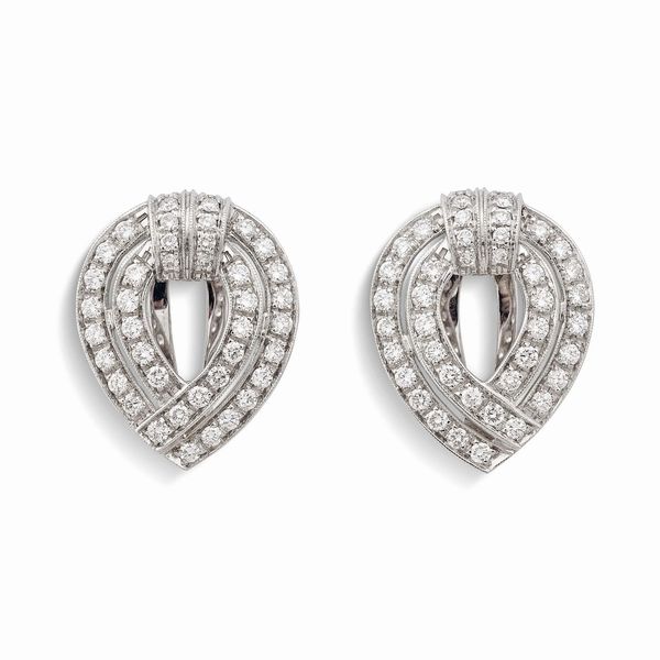 PAIO DI ORECCHINI CON DIAMANTI  - Asta Gioielli - Associazione Nazionale - Case d'Asta italiane