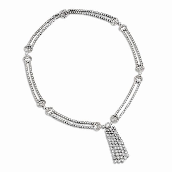 COLLANA A FRANGIA CON DIAMANTI  - Asta Gioielli - Associazione Nazionale - Case d'Asta italiane