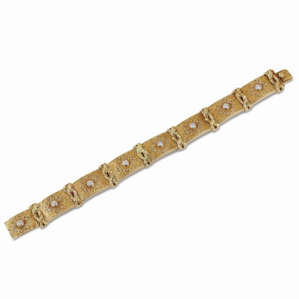 BRACCIALE A FASCIA CON DIAMANTI  - Asta Gioielli - Associazione Nazionale - Case d'Asta italiane