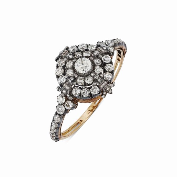 BRACCIALE RIGIDO CON DIAMANTI  - Asta Gioielli - Associazione Nazionale - Case d'Asta italiane