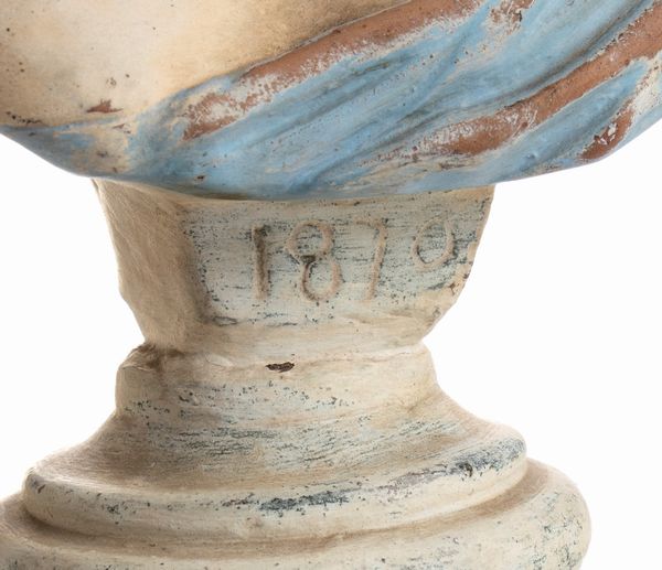 Grande busto in terracotta policroma con rappresentazione della Terza Repubblica (1870)  - Asta Militaria, Ordini cavallereschi, Napoleonica - Associazione Nazionale - Case d'Asta italiane
