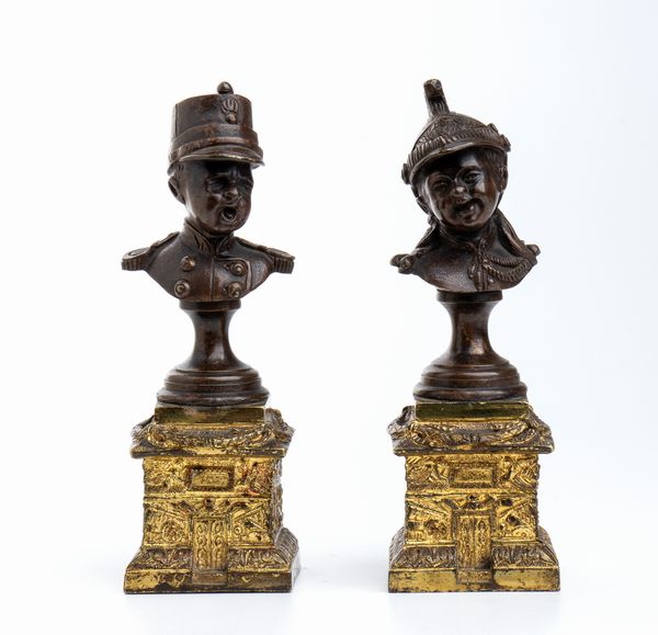 Jean qui rit e Jean qui pleure in bronzo  - Asta Militaria, Ordini cavallereschi, Napoleonica - Associazione Nazionale - Case d'Asta italiane