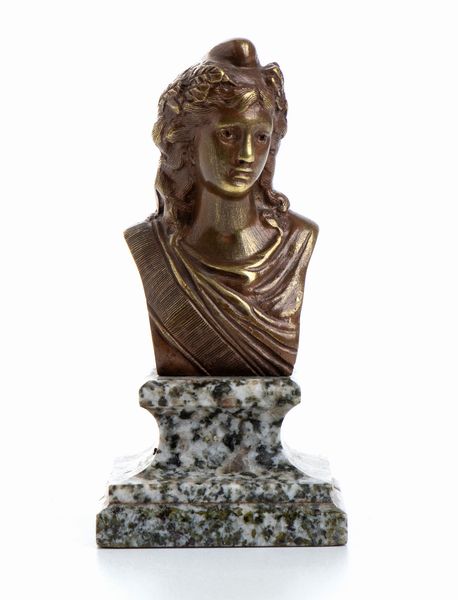 Piccolo busto in bronzo della Marianna  - Asta Militaria, Ordini cavallereschi, Napoleonica - Associazione Nazionale - Case d'Asta italiane