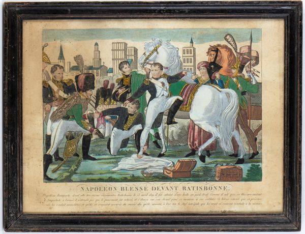 5 stampe popolari in cornice a soggetto napoleonico  - Asta Militaria, Ordini cavallereschi, Napoleonica - Associazione Nazionale - Case d'Asta italiane