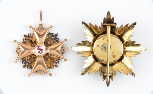 Russia, Impero, ordine S. Stanislao, Gran croce e diploma  - Asta Militaria, Ordini cavallereschi, Napoleonica - Associazione Nazionale - Case d'Asta italiane