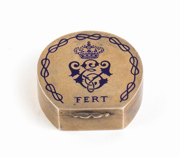 Scatola Portapillole Vittorio Emanuele II  - Asta Militaria, Ordini cavallereschi, Napoleonica - Associazione Nazionale - Case d'Asta italiane