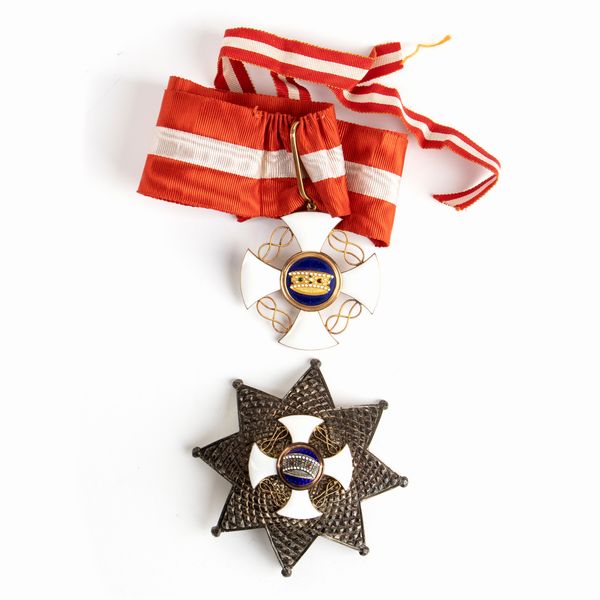 ORDINE DELLA CORONA D'ITALIA , GRANDUFFICIALE  - Asta Militaria, Ordini cavallereschi, Napoleonica - Associazione Nazionale - Case d'Asta italiane