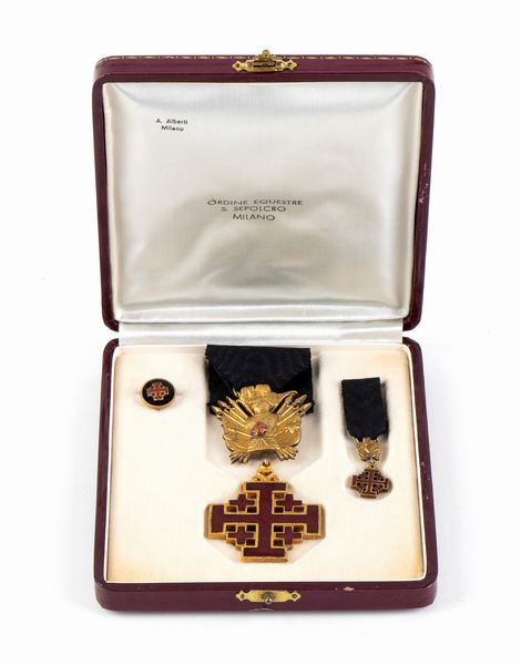 Stato citt del VaticanoOrdine S. Sepolcro Insegna da cavaliere per  meriti militari  - Asta Militaria, Ordini cavallereschi, Napoleonica - Associazione Nazionale - Case d'Asta italiane