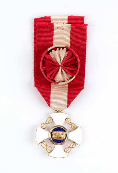 Italia, Regno, periodo umbertino, Ordine della Corona d'Italia, Insegna da cavaliere ufficiale  - Asta Militaria, Ordini cavallereschi, Napoleonica - Associazione Nazionale - Case d'Asta italiane