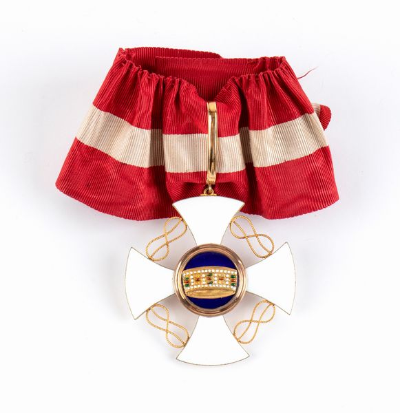 Italia, Regno,Ordine della Corona d'Italia, Insegna da Commendadore  - Asta Militaria, Ordini cavallereschi, Napoleonica - Associazione Nazionale - Case d'Asta italiane