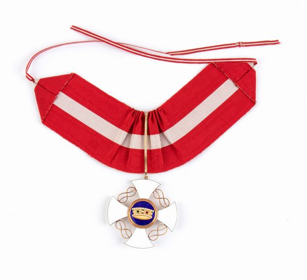 Italia, Regno,Ordine della Corona d'Italia, Insegna da Commendadore  - Asta Militaria, Ordini cavallereschi, Napoleonica - Associazione Nazionale - Case d'Asta italiane