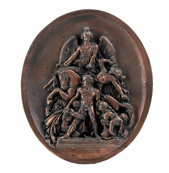 coppia di grandi placche in rame realizzate in galvanoplastica e raffiguranti �La R�sistance 1814� e �La Paix 1815�  - Asta Militaria, Ordini cavallereschi, Napoleonica - Associazione Nazionale - Case d'Asta italiane