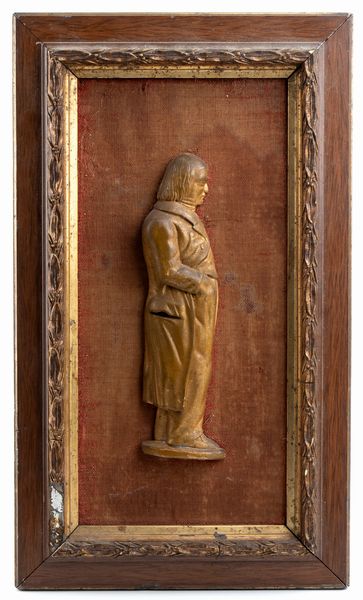 Silhouette in bronzo con cornice in legno  - Asta Militaria, Ordini cavallereschi, Napoleonica - Associazione Nazionale - Case d'Asta italiane