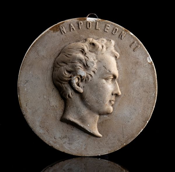 Placca in platre con ritratto di Napoleone II  - Asta Militaria, Ordini cavallereschi, Napoleonica - Associazione Nazionale - Case d'Asta italiane