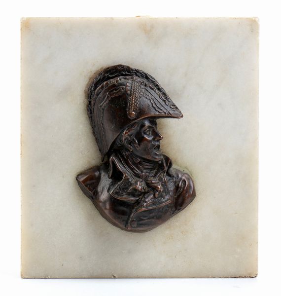 Presse papier in marmo bianco con busto in bronzo del Maresciallo Michel Ney  - Asta Militaria, Ordini cavallereschi, Napoleonica - Associazione Nazionale - Case d'Asta italiane