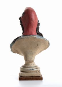 Grande busto in terracotta policroma con rappresentazione della Terza Repubblica (1870)  - Asta Militaria, Ordini cavallereschi, Napoleonica - Associazione Nazionale - Case d'Asta italiane
