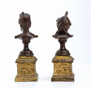 Jean qui rit e Jean qui pleure in bronzo  - Asta Militaria, Ordini cavallereschi, Napoleonica - Associazione Nazionale - Case d'Asta italiane