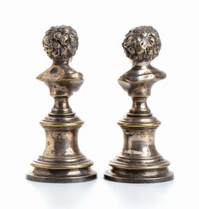 Jean qui rit e Jean qui pleure in bronzo argentato  - Asta Militaria, Ordini cavallereschi, Napoleonica - Associazione Nazionale - Case d'Asta italiane