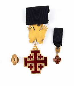 Stato citt del VaticanoOrdine S. Sepolcro Insegna da cavaliere per  meriti militari  - Asta Militaria, Ordini cavallereschi, Napoleonica - Associazione Nazionale - Case d'Asta italiane