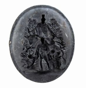 coppia di grandi placche in rame realizzate in galvanoplastica e raffiguranti �La R�sistance 1814� e �La Paix 1815�  - Asta Militaria, Ordini cavallereschi, Napoleonica - Associazione Nazionale - Case d'Asta italiane